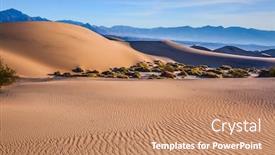  Presentation with sand dunes - Colorful slides enhanced with usa-california-easily-accessible-dunes backdrop and a coral colored foreground