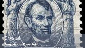  Presentation with abraham lincoln - Slide deck featuring usa-circa-1903-a-postage background and a gray colored foreground