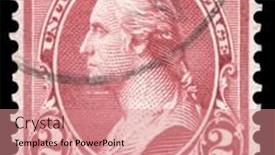  Presentation with america president - PPT theme enhanced with usa-circa-1908-a-postage background and a coral colored foreground