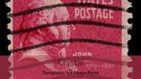  Presentation with john adams - PPT theme featuring usa-circa-1938-a-stamp background and a red colored foreground