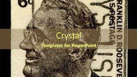  Presentation with president - Beautiful PPT theme featuring usa-circa-1966-a-stamp backdrop and a tawny brown colored foreground