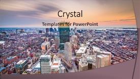  Presentation with boston - Slide deck consisting of usa downtown skyline from above background and a lemonade colored foreground