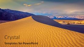  Presentation with light waves - Theme with usa-easily-accessible-dunes background and a gold colored foreground