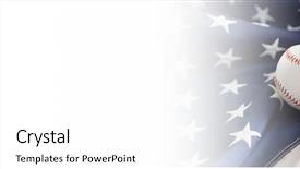  Presentation with usa flag - Colorful slide set enhanced with usa flag and a baseball backdrop and a  colored foreground