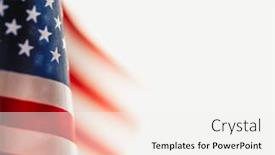  Presentation with usa flag - Slide deck consisting of usa-flag-in-bright-sunlight background and a white colored foreground