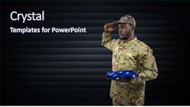  Presentation with usa flag - Beautiful PPT theme featuring usa flag in his hand backdrop and a wine colored foreground