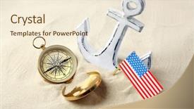  Presentation with columbus - Cool new presentation with anchor compass and usa flag backdrop and a cream colored foreground
