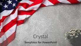  Presentation with usa flag - Presentation theme enhanced with usa-flag-on-grey-background background and a light gray colored foreground