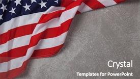  Presentation with usa flag - Amazing presentation theme having usa flag on grey background backdrop and a gray colored foreground