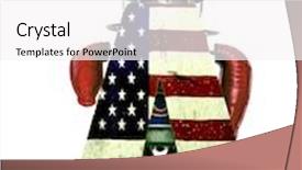  Presentation with letter - Presentation featuring usa flag on the letter background and a white colored foreground