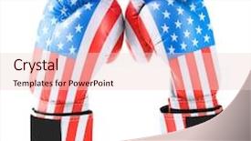  Presentation with usa government - Colorful PPT theme enhanced with usa flag on white backdrop and a lemonade colored foreground