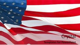  Presentation with american government - Presentation design enhanced with usa government - photo of american flag waving background and a red colored foreground