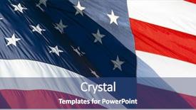  Presentation with american government - Audience pleasing presentation design consisting of usa government - photo of american flag waving backdrop and a ocean colored foreground