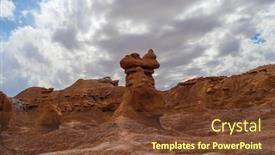  Presentation with geological - Presentation featuring usa-hoodoo-geological-formations-funny background and a tawny brown colored foreground