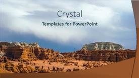  Presentation with geological - Beautiful theme featuring usa-hoodoo-high-thin-geological backdrop and a sky blue colored foreground