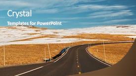  Presentation with trail - Colorful presentation design enhanced with usa in high alpine tundra backdrop and a teal colored foreground