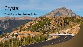  Presentation with continuous - Audience pleasing slide set consisting of usa in high alpine tundra backdrop and a light blue colored foreground