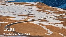  Presentation with trail - PPT layouts with usa in high alpine tundra background and a coral colored foreground