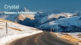  Presentation with continuous - Amazing PPT theme having usa in high alpine tundra backdrop and a ocean colored foreground