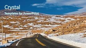  Presentation with continuous - PPT layouts consisting of usa in high alpine tundra background and a ocean colored foreground