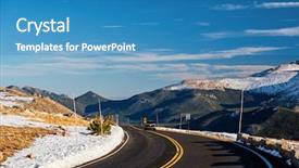  Presentation with continuous - Theme consisting of usa in high alpine tundra background and a teal colored foreground