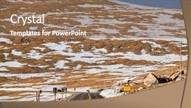  Presentation with trail - Beautiful PPT theme featuring usa in high alpine tundra backdrop and a coral colored foreground