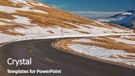  Presentation with continuous - Audience pleasing slides consisting of usa in high alpine tundra backdrop and a dark gray colored foreground