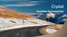  Presentation with trail - Amazing PPT theme having usa in high alpine tundra backdrop and a ocean colored foreground