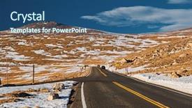  Presentation with trail - Colorful slide deck enhanced with usa in high alpine tundra backdrop and a ocean colored foreground