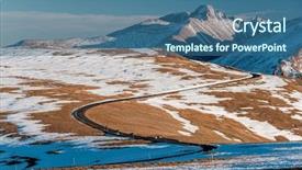  Presentation with continuous - Slide set with usa in high alpine tundra background and a  colored foreground