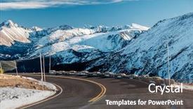  Presentation with trail - Cool new PPT theme with usa in high alpine tundra backdrop and a  colored foreground