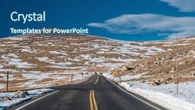  Presentation with trail - Slide set with usa in high alpine tundra background and a ocean colored foreground