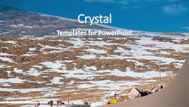  Presentation with continuous - Audience pleasing PPT theme consisting of usa in high alpine tundra backdrop and a  colored foreground