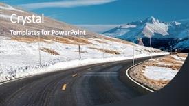  Presentation with continuous - Cool new slide set with usa in high alpine tundra backdrop and a teal colored foreground