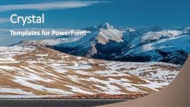  Presentation with continuous - Slide set with usa in high alpine tundra background and a teal colored foreground