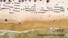  Presentation with brazil - Amazing slide deck having brazil usa - top view of a beach backdrop and a yellow colored foreground