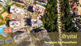  Presentation with tall buildings - Beautiful theme featuring brazil usa - top view of many modern backdrop and a coral colored foreground