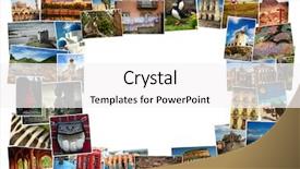  Presentation with copy space - Presentation theme with usa japan - collage from fabulous location background and a white colored foreground