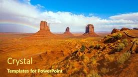  Presentation with indian monument - Slides consisting of usa-magnificent-rainbow background and a tawny brown colored foreground