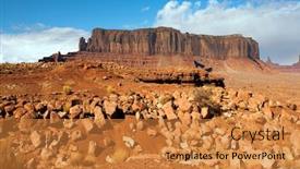  Presentation with indian monument - Beautiful presentation theme featuring usa-magnificent-rainbow backdrop and a gold colored foreground