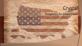  Presentation with united states map - PPT layouts featuring usa map with flag background and a coral colored foreground