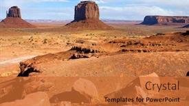  Presentation with indian monument - Slide set having usa-monument-valley-is-unique background and a red colored foreground