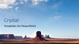  Presentation with indian monument - Colorful PPT theme enhanced with usa-monument-valley backdrop and a light blue colored foreground