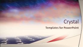  Presentation with aurora - Theme enhanced with usa national flag against aurora background and a  colored foreground