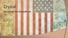  Presentation with usa flag - Presentation theme consisting of usa national flag against new background and a  colored foreground