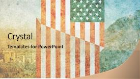  Presentation with usa flag - Presentation design with usa national flag against new background and a  colored foreground