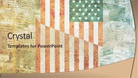  Presentation with national flag of chicago - Audience pleasing presentation design consisting of usa national flag against new backdrop and a  colored foreground