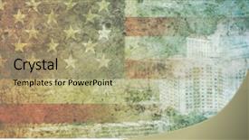  Presentation with usa flag - PPT theme having usa national flag against new background and a  colored foreground