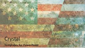  Presentation with usa flag and energy - Presentation design featuring usa national flag against new background and a  colored foreground