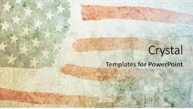  Presentation with usa flag - Presentation design enhanced with usa national flag against new background and a  colored foreground